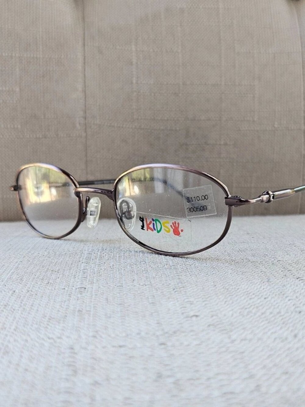 Modern Modz Kids Youth Eyeglasses Frame Brown Tone Metal Glasses eyewear $110